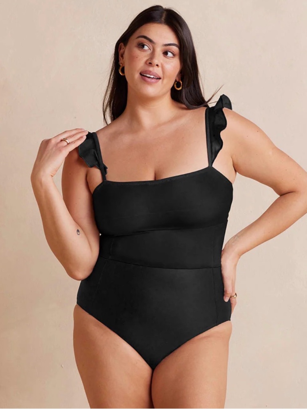 Summersalt The Ruffle Oasis One Piece - Black